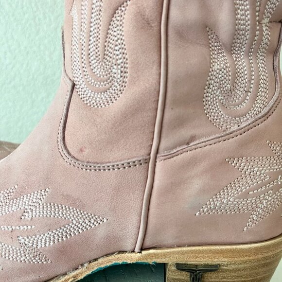 Lane LEXINGTON Over the Knee Womens Cowboy Boots 7 Pink Western Cowgirl Lace up - Picture 7 of 15